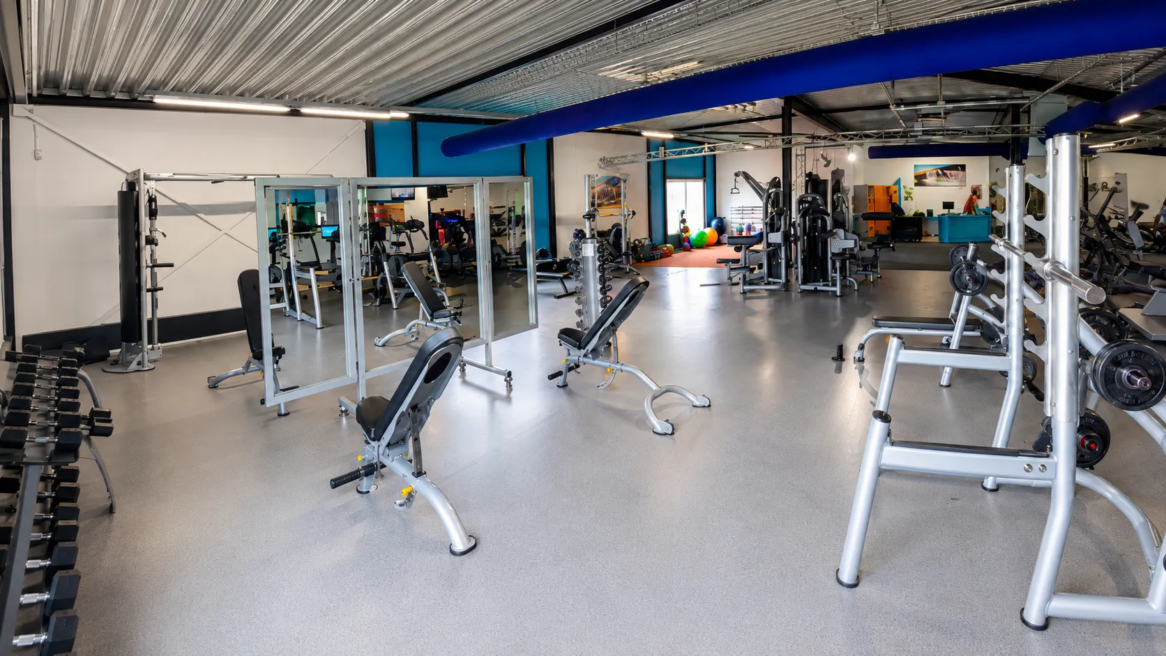 De fitnessvloer van Approach Fitness in Borne