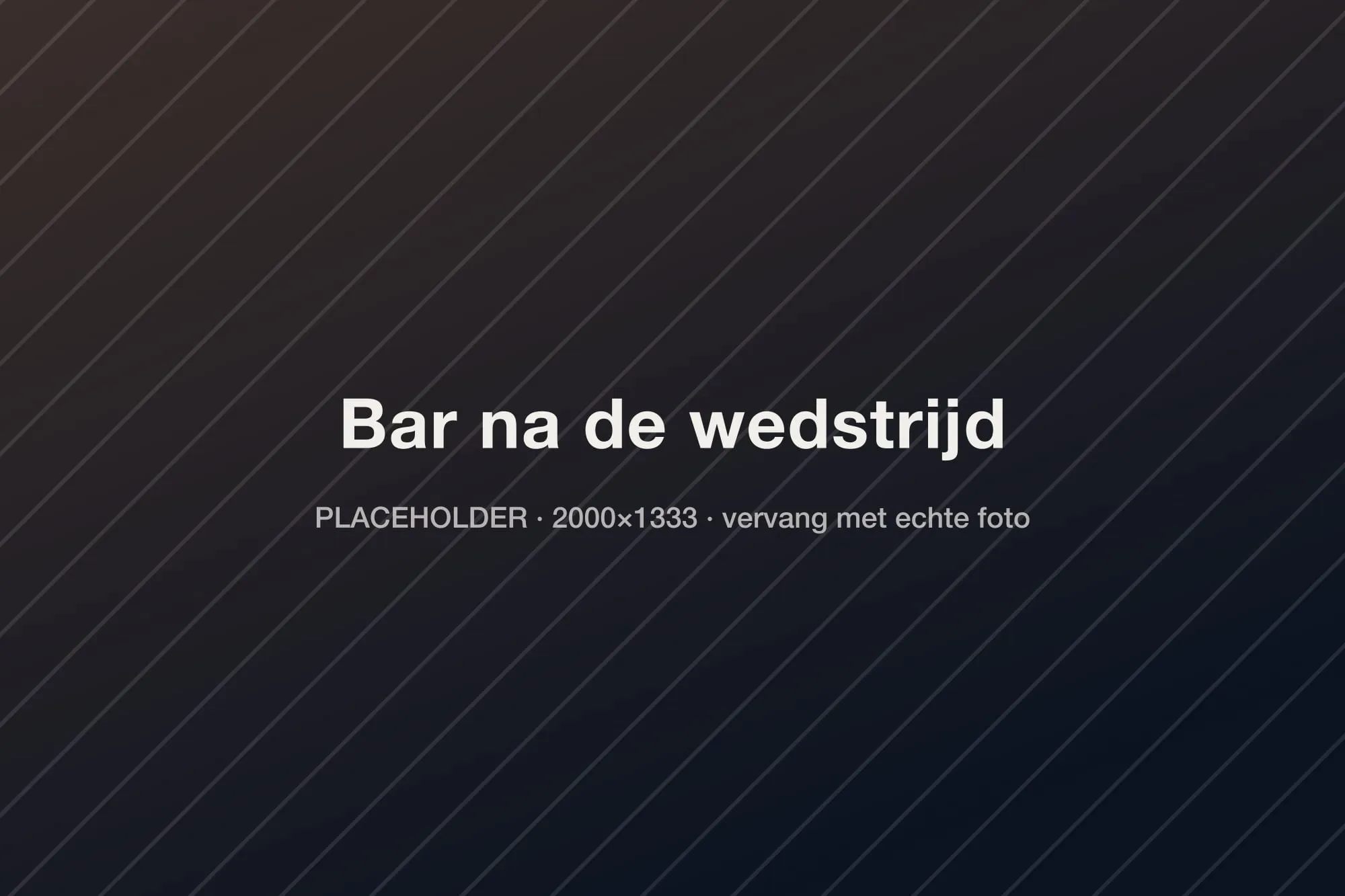 De bar na de wedstrijd