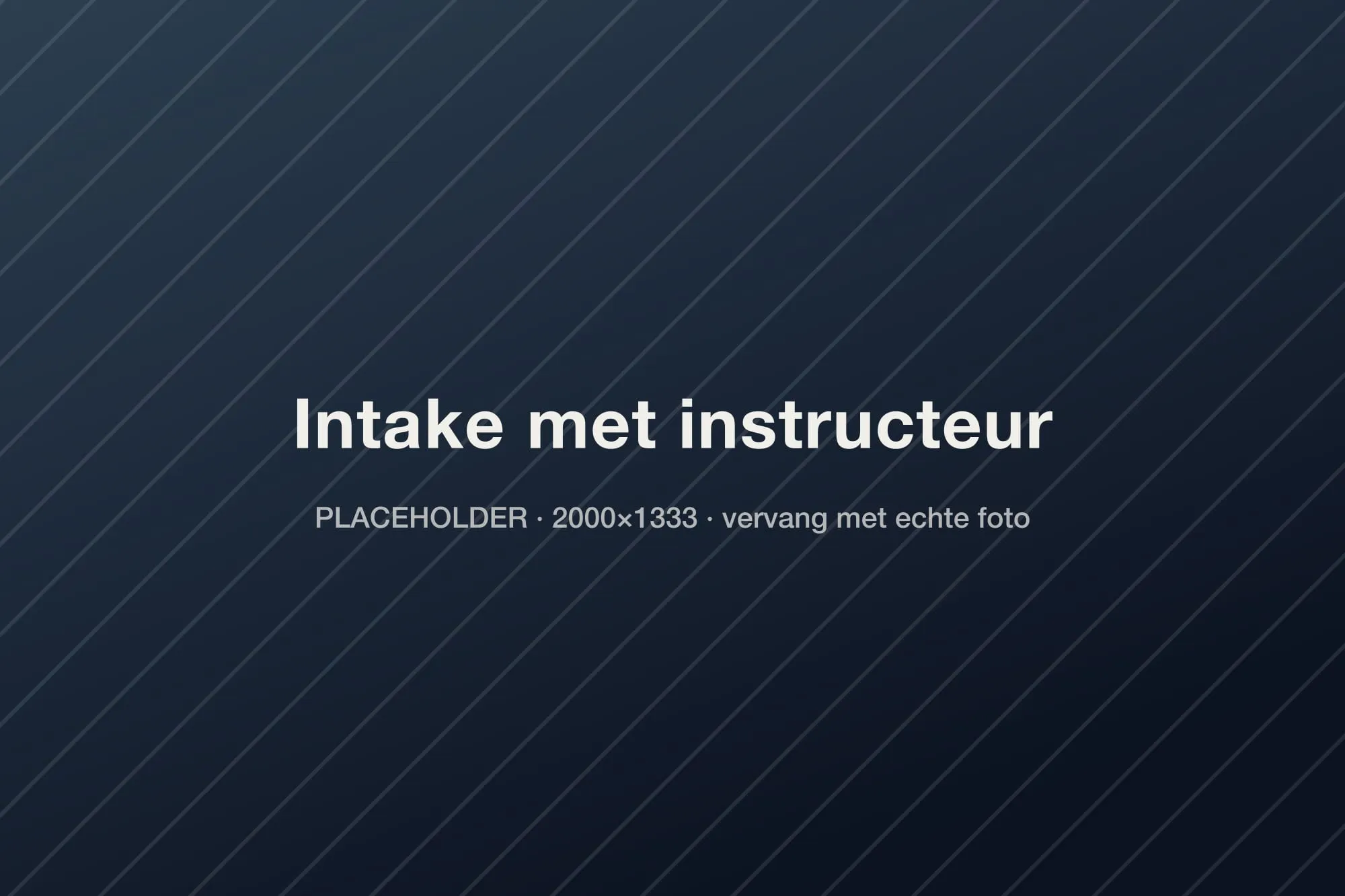 Intake met een instructeur