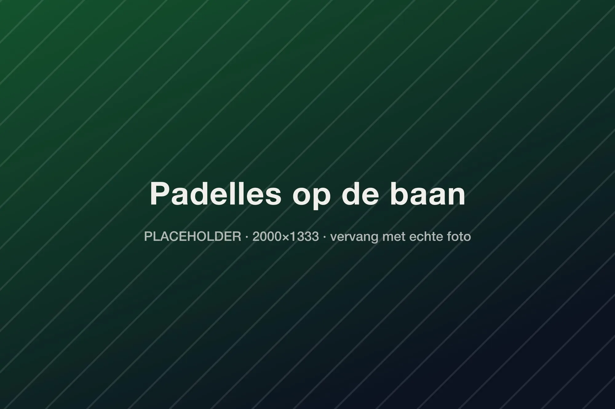 Padelles op de baan